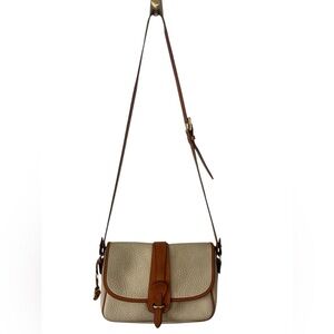 Vintage 1980s Dooney and Bourke Leather Equestrian Crossbody Bag